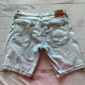 Levis Strauss Shorts Mens 36 511 Light Wash Denim Factory Cut Off Jean Skate